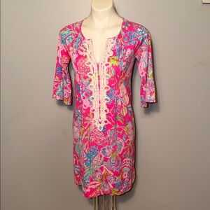 Lilly Pulitzer ladies Krista Tunic Dress in Shell Me Something Good. Size XS.